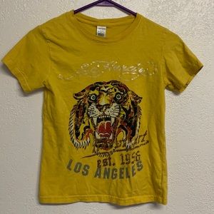 Boys yellow Ed Hardy t-shirt. Size Medium/10.